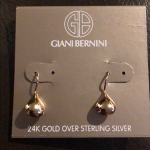 Drop Earring, 24K gold over Sterling Silver